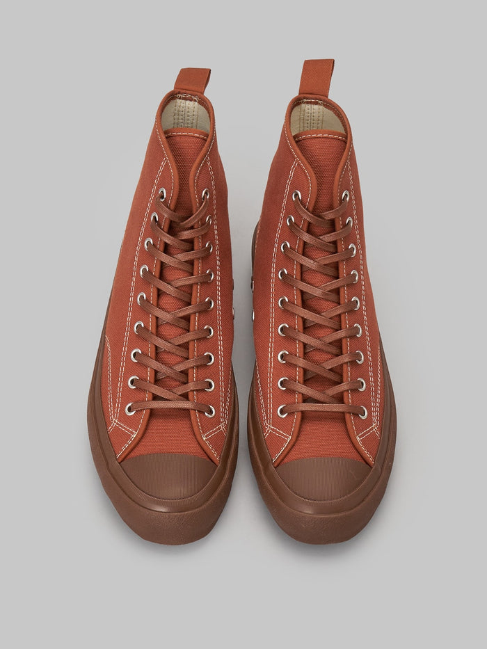 moonstar hi basket fine vulcanized brown sneakers canvas upper