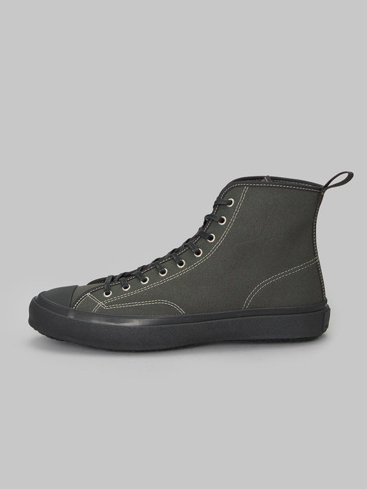 Moonstar Hi Basket Vulcanized  Rubber Charcoal Sneakers high top profile