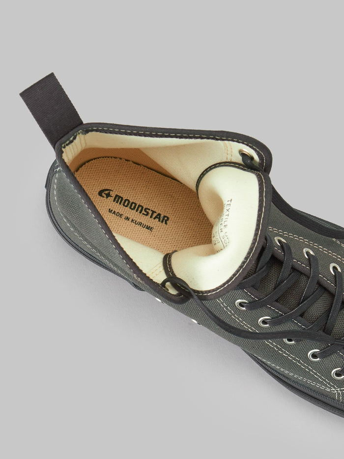 Moonstar Hi Basket Vulcanized  Rubber Charcoal Sneakers non slip sole