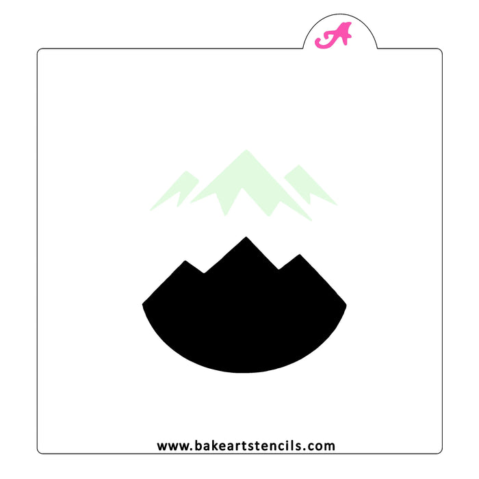 Mountain View Cookie Stencil bakeartstencil