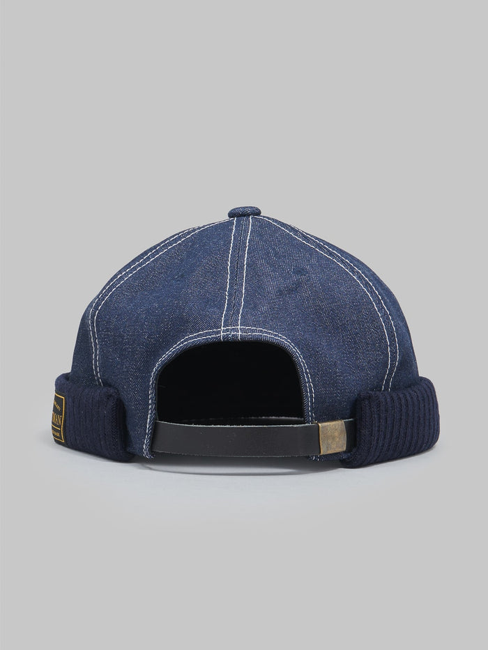 Mr Fatman OX Fisherman Cap indigo leather adjuster