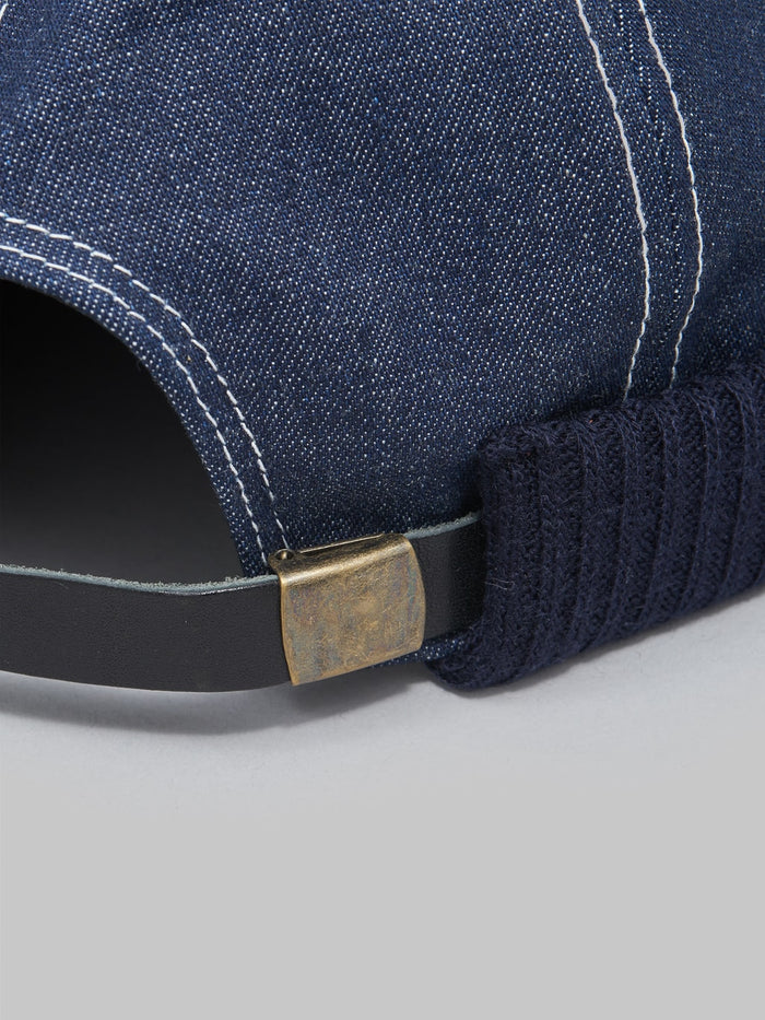 Mr Fatman OX Fisherman Cap indigo adjuster closeup
