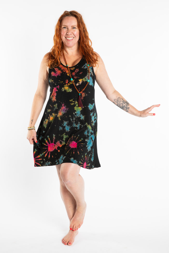 Mudmee Tie Dye Panel Tank Dress
