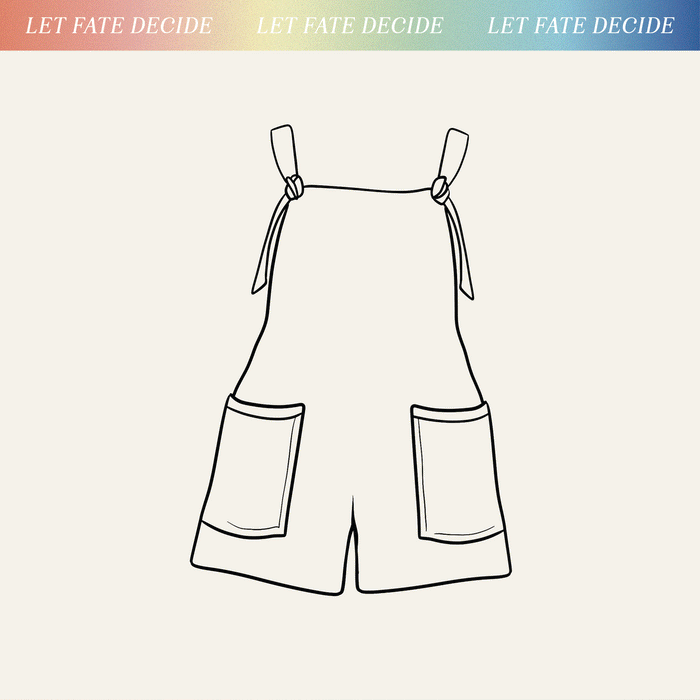 Mystery Boardwalk Romper, line drawing