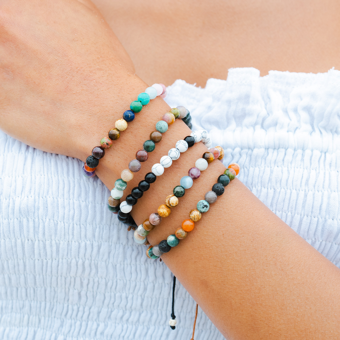 Mystery Healing Bracelet, stacked on wrist