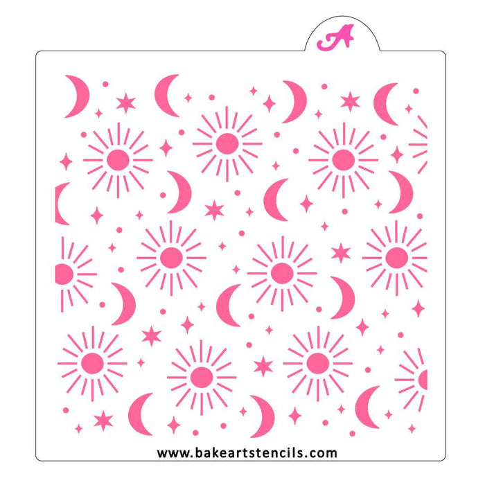 Mystic Phases Cookie Stencil bakeartstencil