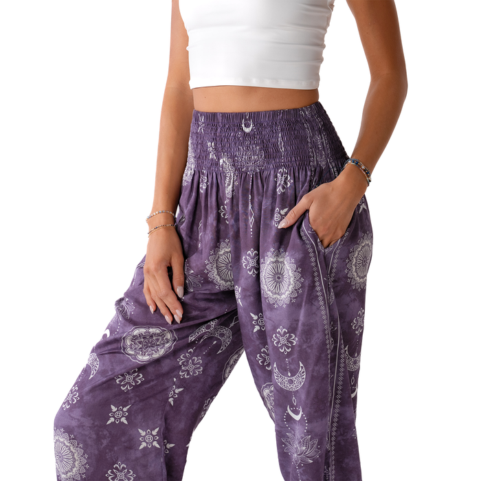 Mystic Plum Harem Pants, waist detail