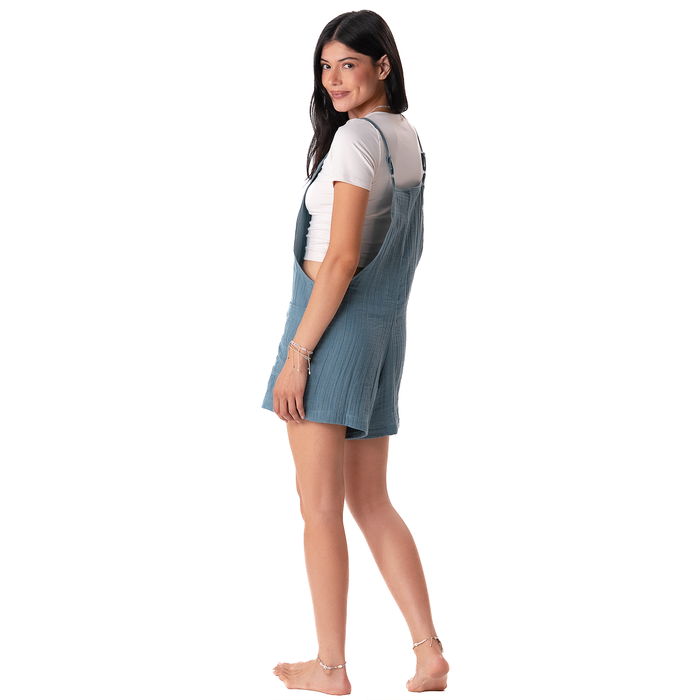 New Moon Blue Boardwalk Romper, back