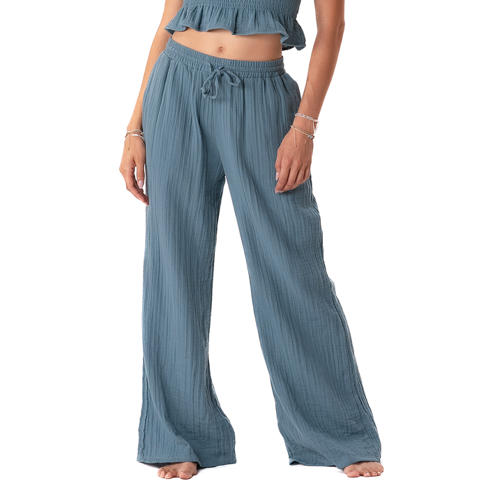 New Moon Blue Cabana Pants, front