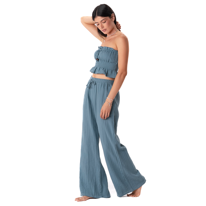 New Moon Blue Cabana Pants, side