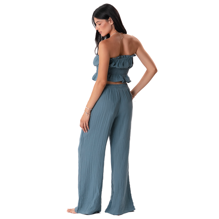 New Moon Blue Cabana Pants, back