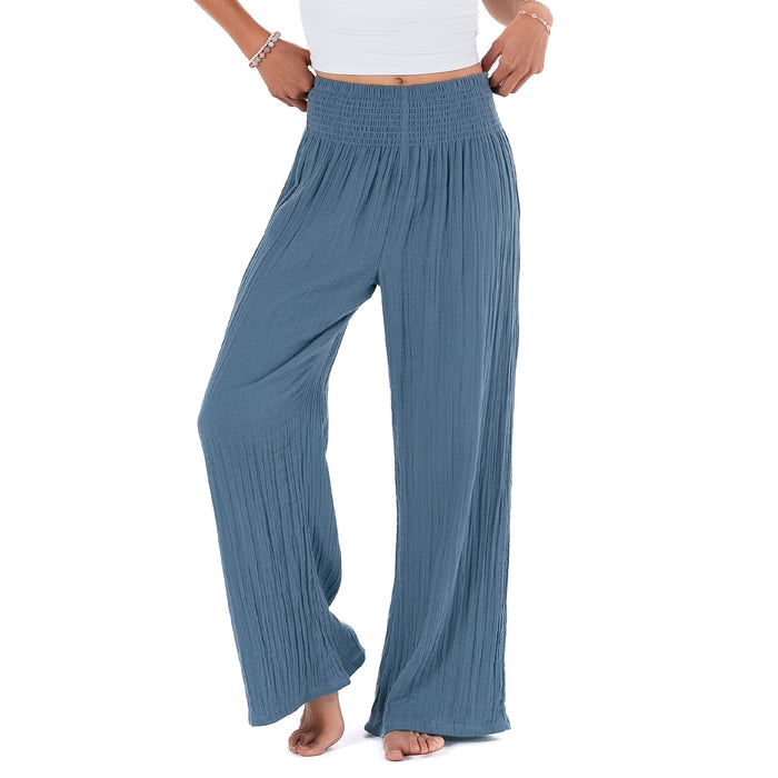 New Moon Blue Wide Leg Pants, front