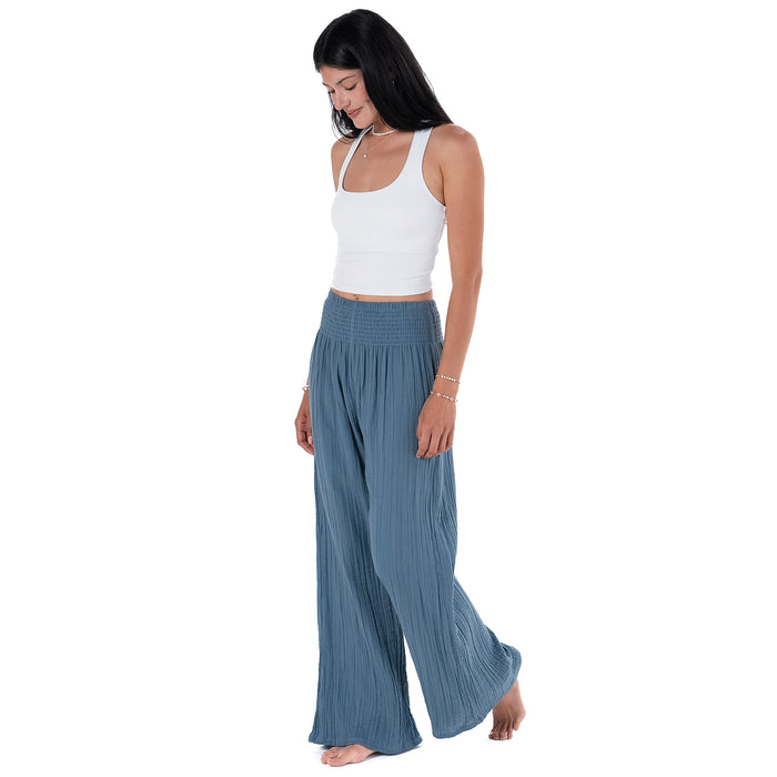 New Moon Blue Wide Leg Pants, side