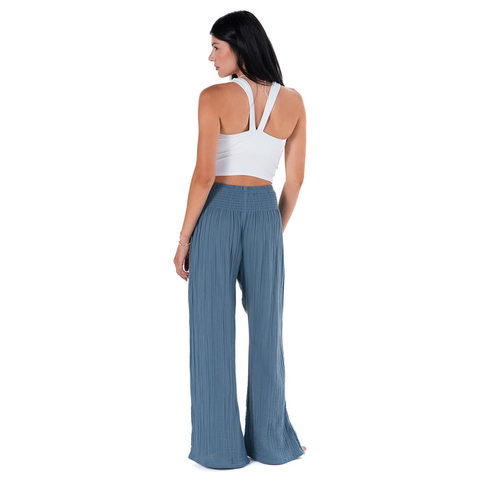 New Moon Blue Wide Leg Pants, back