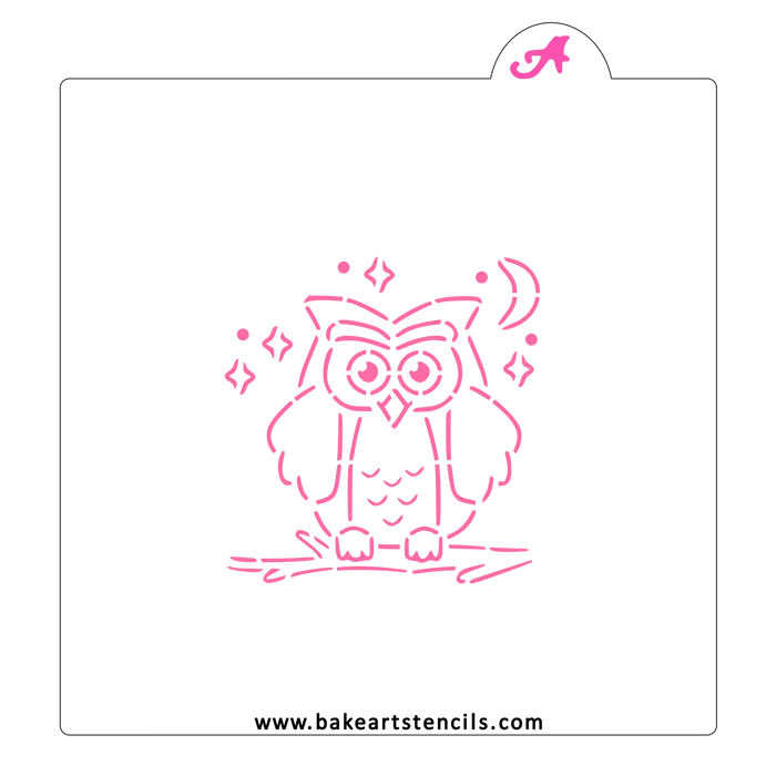 Night Owl PYO Cookie Stencil bakeartstencil