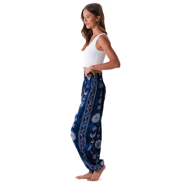 Nightfall Blue Lotus Moon Harem Pants, side