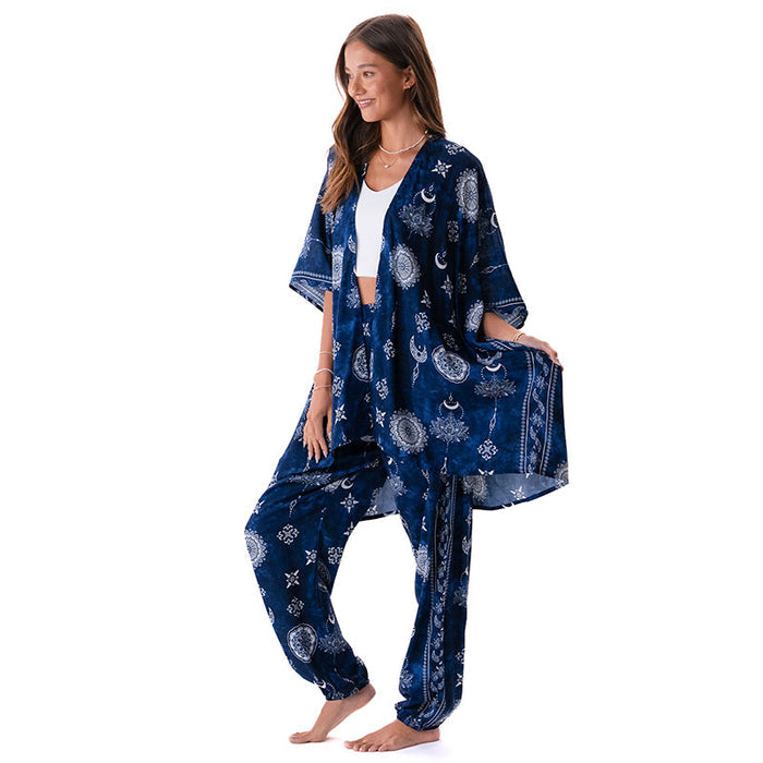 Nightfall Blue Lotus Moon Lounge Set, side