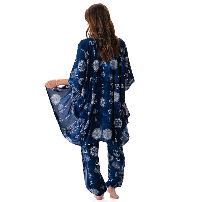 Nightfall Blue Lotus Moon Lounge Set, back