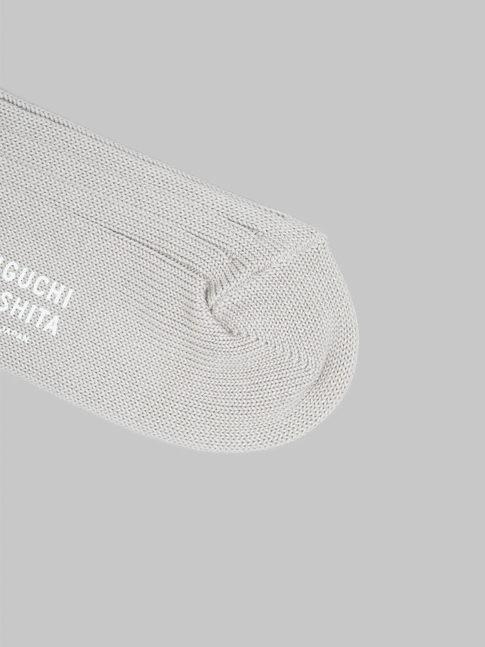 Nishiguchi Kutsushita Egyptian Cotton Socks Grey Toe