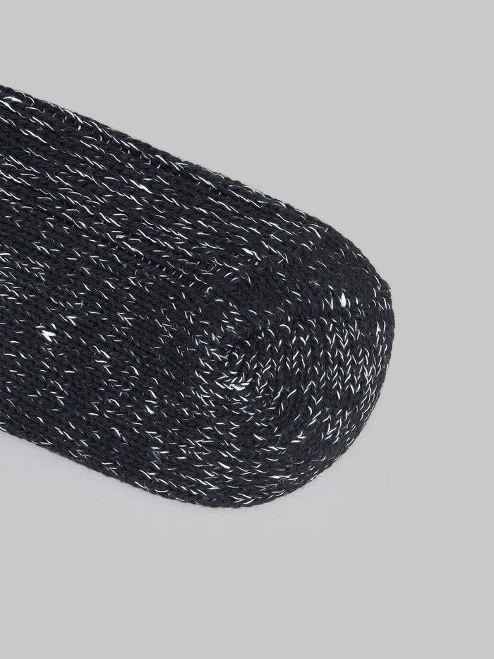 Nishiguchi Kutsushita Hemp Cotton Socks Black Texture