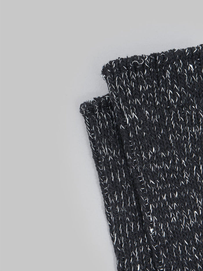 Nishiguchi Kutsushita Hemp Cotton Socks Black Elastic Hem