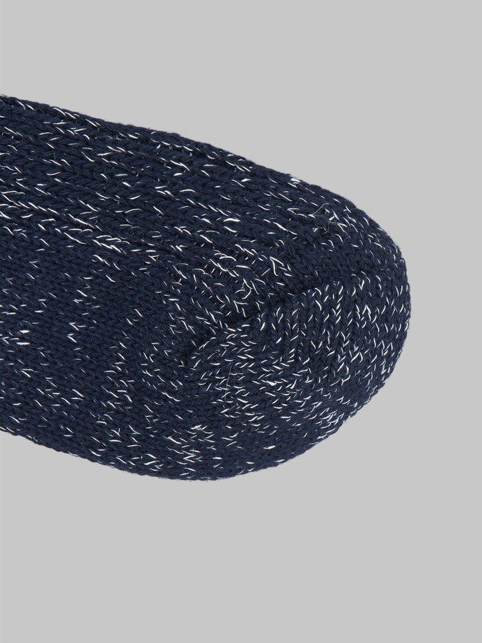 Nishiguchi Kutsushita Hemp Cotton Ribbed Socks Midnight Toe