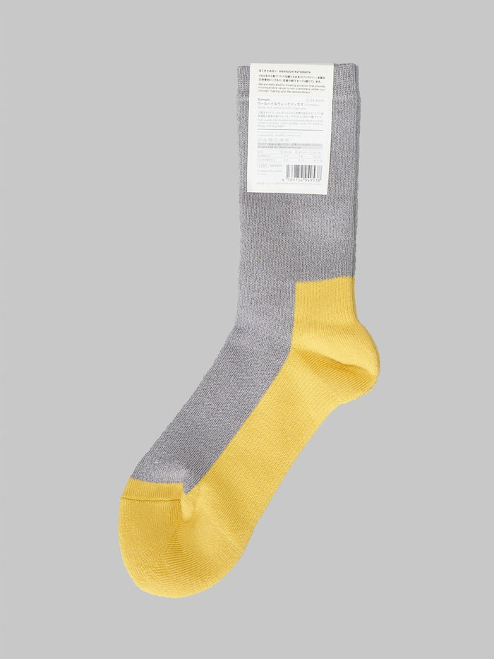 Nishiguchi Kutsushita Wool Pile Walk Socks light grey japan made