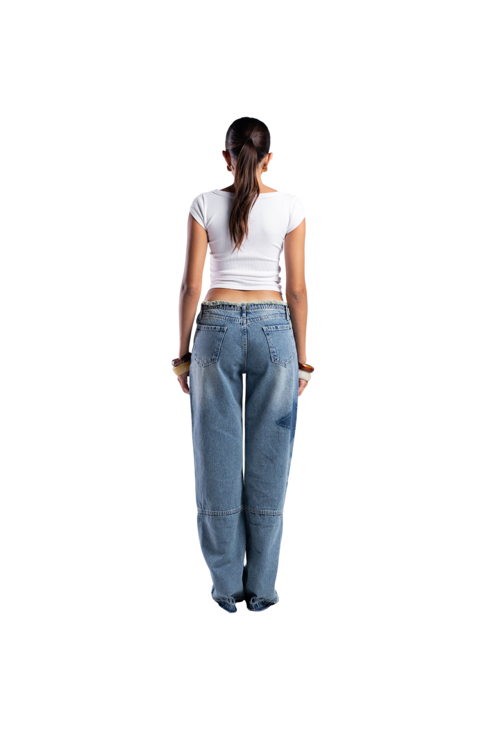 NO WAIST BAGGY DENIM