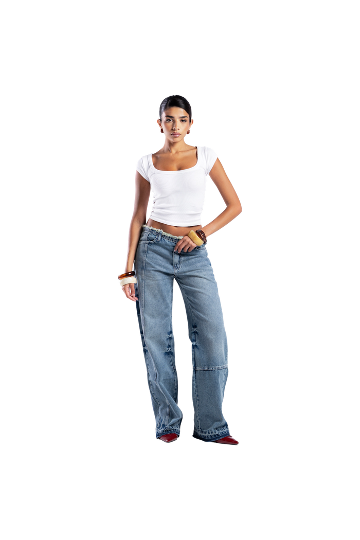 NO WAIST BAGGY DENIM