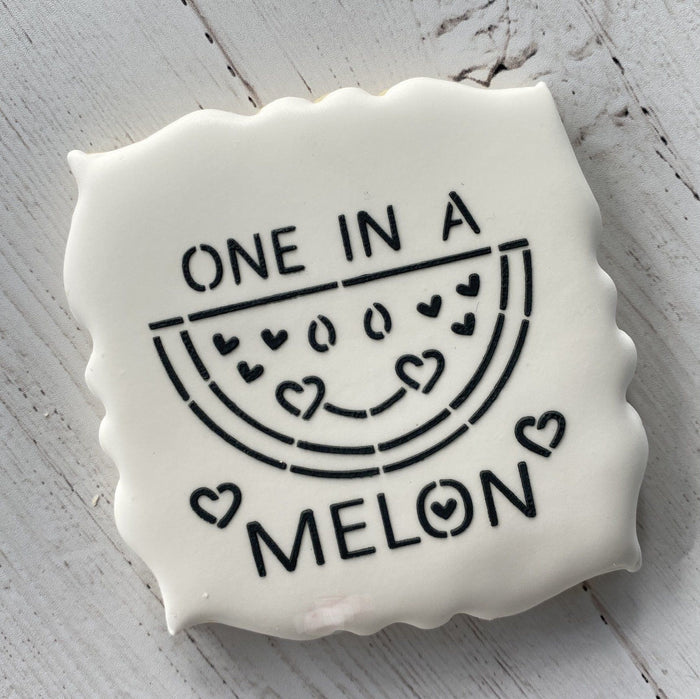 One in a Melon PYO Cookie Stencil bakeartstencil