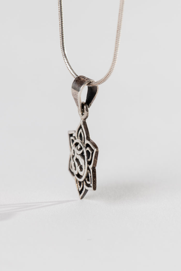 One of a Kind Sterling Silver Ohm Pendant P140