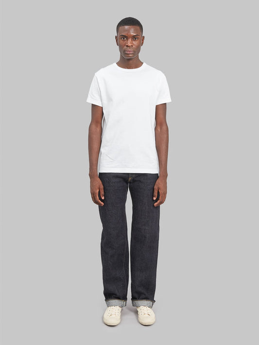 ONI Denim 200 Low Tension 15oz Wide Straight Jeans model front Fit