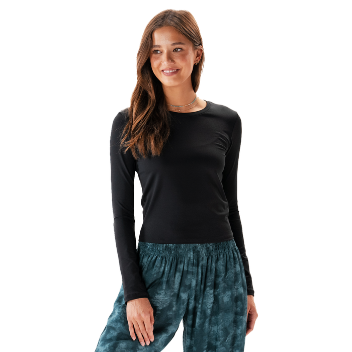 Onyx Hatha Long Sleeve Top, front