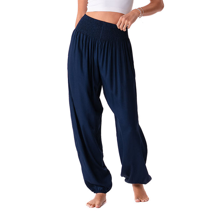 Oxford Harem Pants, waist detail