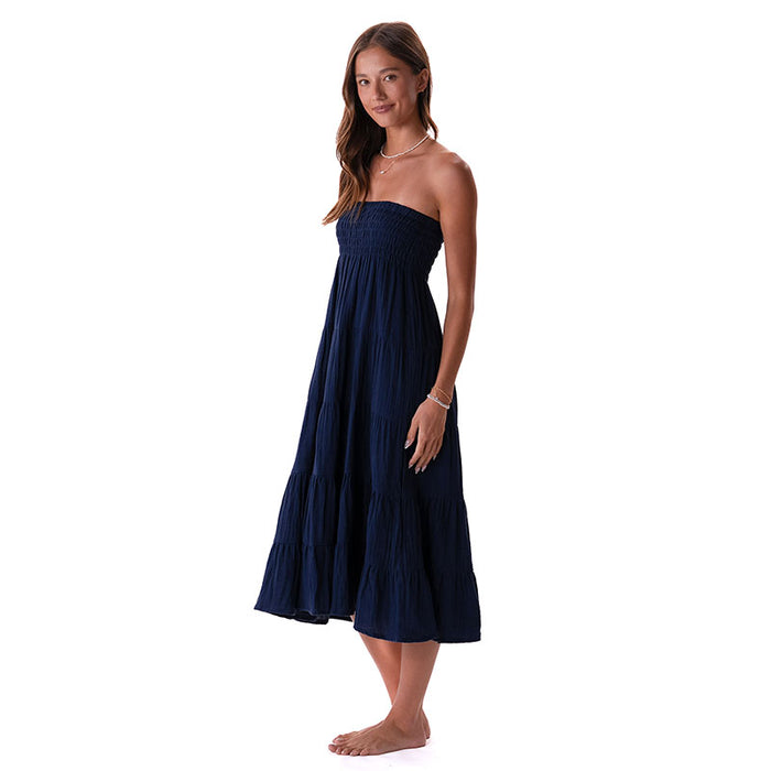 Oxford Sundrift Maxi Skirt, side worn as a dress