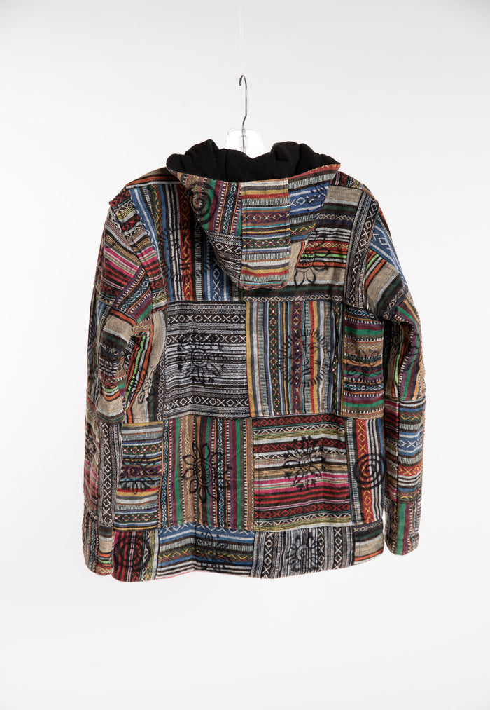 The Black Pahadi Patchwork Jacket