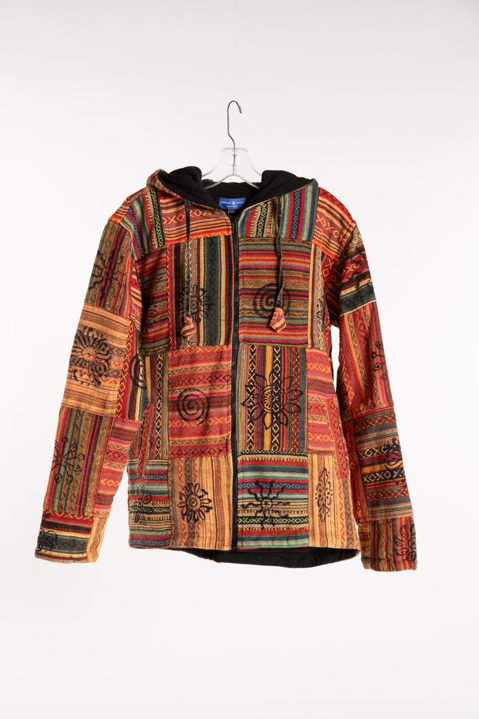 The Orange Pahadi Patchwork Jacket