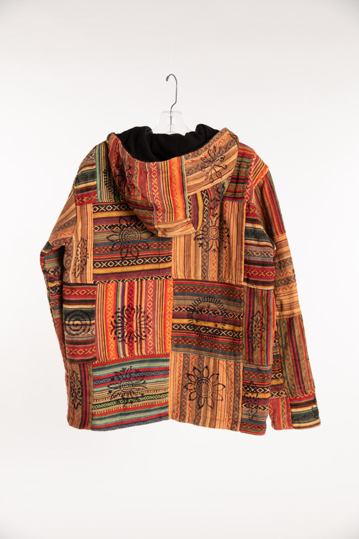 The Orange Pahadi Patchwork Jacket