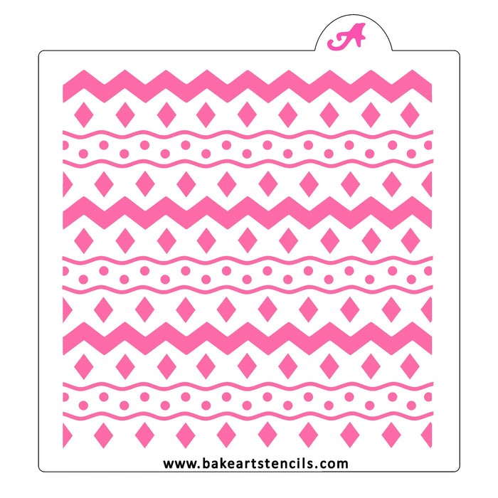 Painted Easter Egg Cookie Stencil bakeartstencil
