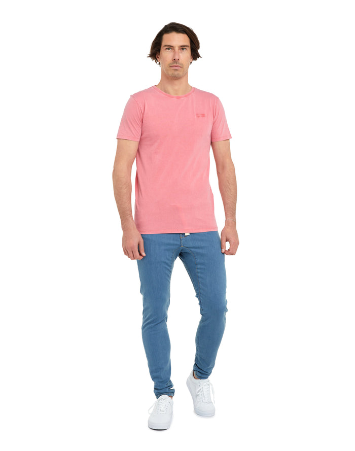 pantalon tapered indigo PULLIN en coton