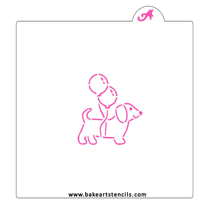Party Puppy PYO Cookie Stencil bakeartstencil