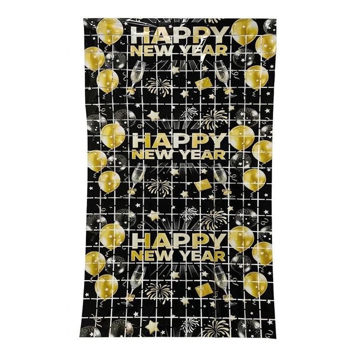 PartyRite Jumbo Metallic Foil Happy New Year Door Cover, 80" x 40", Wholesale