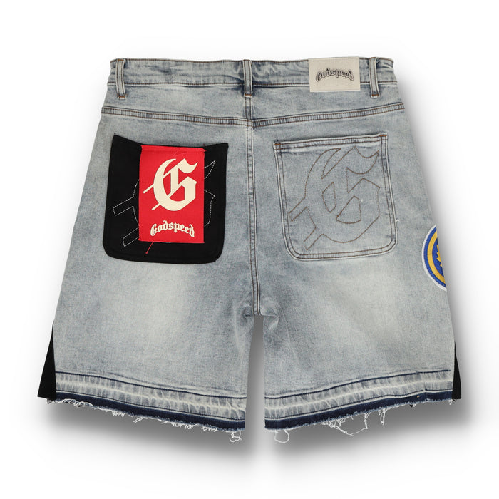 Patchwork Denim V2  Shorts