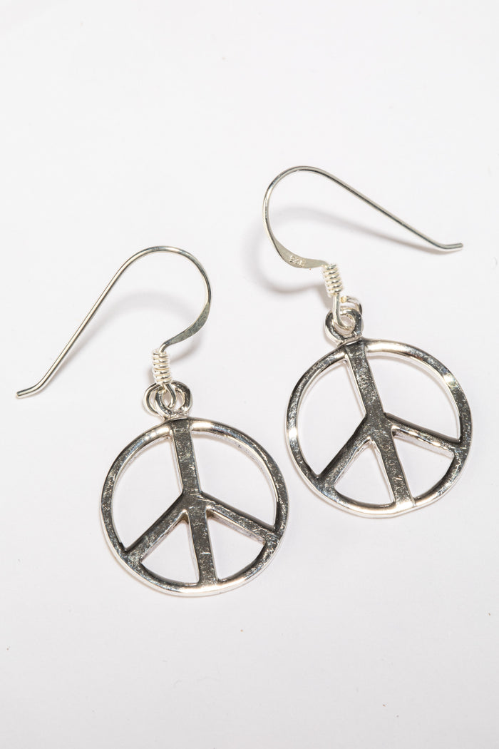 Peace Sterling Silver Earrings