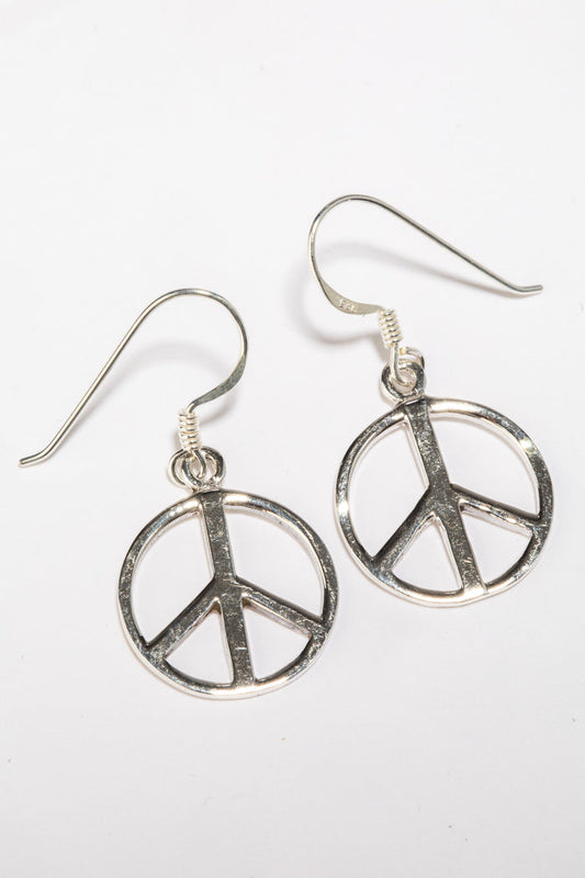 Peace Sterling Silver Earrings