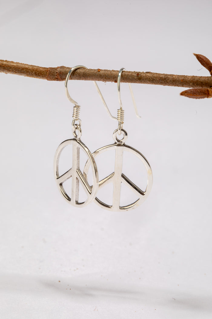 Peace Sterling Silver Earrings