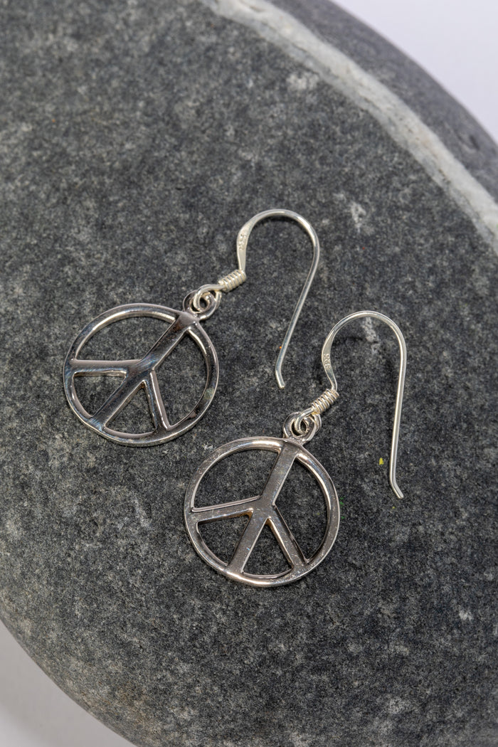 Peace Sterling Silver Earrings