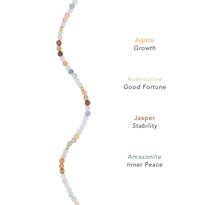 Peacemaker 2mm Healing Necklace, bead detail