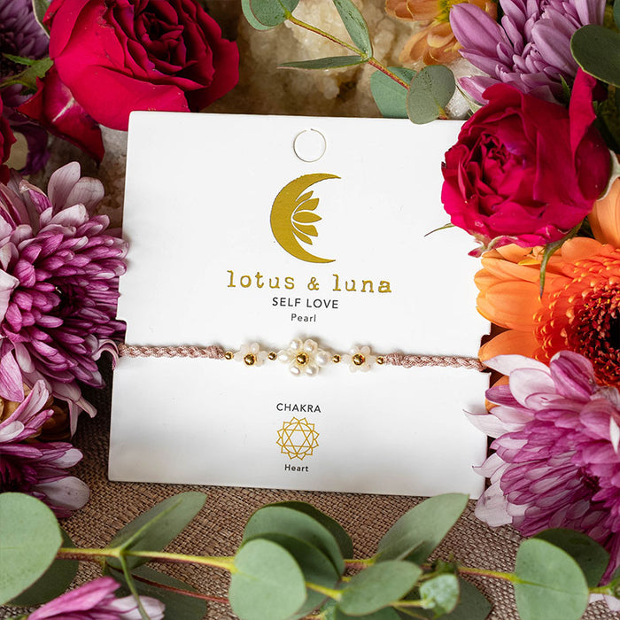 Peony Garden Party Bracelet, on display card