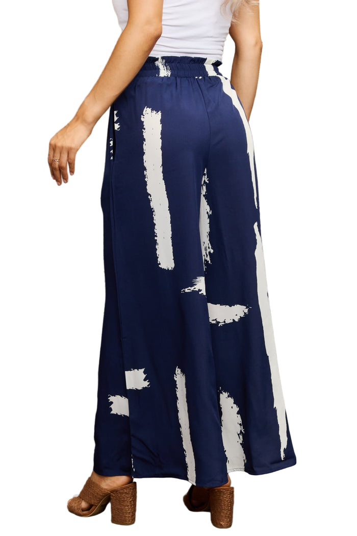 Perfee Printed Wide Leg Long Pants